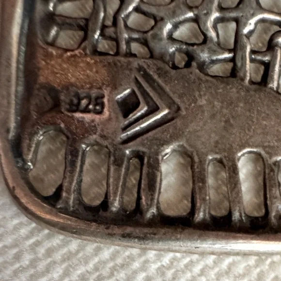 Retired Silpada Sterling Woven Cuff Bracelet - Picture 10 of 16